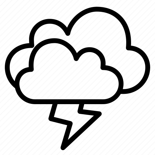 Cloud, cloudy, lightning, rainy, storm, sun, weather icon - Download on Iconfinder