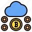 bitcoin, cloud, mark, rain, sunny, time, windy 