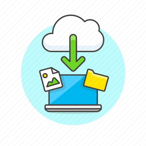 Cloud, download, image, laptop, picture, arrow, file icon - Download on Iconfinder