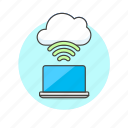 cloud, connection, laptop, wireless, file, technology, wifi