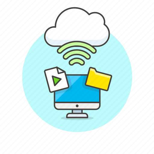 Audio, cloud, computer, connection, media, wireless, file icon - Download on Iconfinder