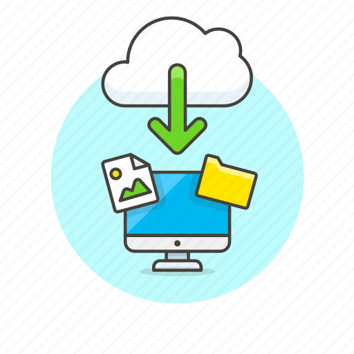 Cloud, computer, download, image, picture, arrow, file icon - Download on Iconfinder