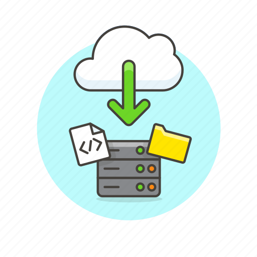 Cloud, computing, download, html, server, arrow, file icon - Download on Iconfinder