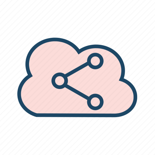 Cloud share, cloud storage, data storage, data transfer, saas, shared data icon - Download on Iconfinder