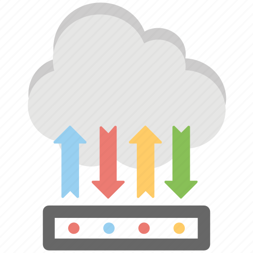 Cloud arrows, cloud computing, cloud data transfer service, cloud exchange arrows, upload and download icon - Download on Iconfinder