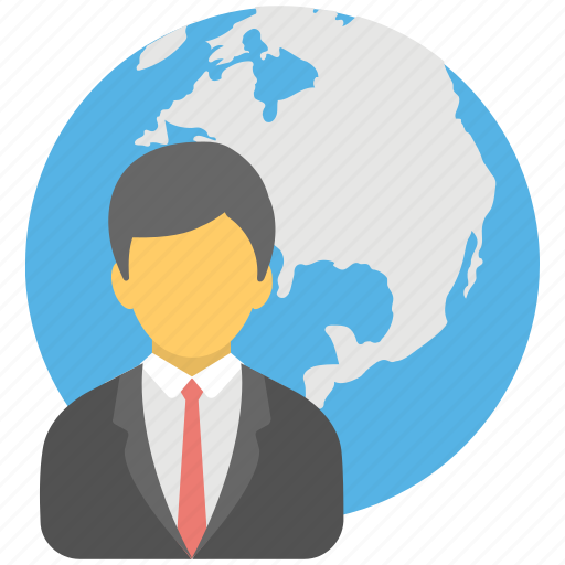 Business network, global businessman, remote employees, remote infrastructure management, remote workers icon - Download on Iconfinder