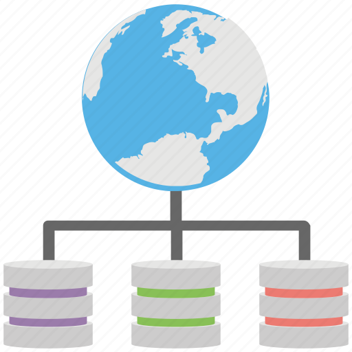 Global database, global lan, global representing network, global server, global server hierarchy icon - Download on Iconfinder