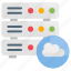 cloud, database, servers 