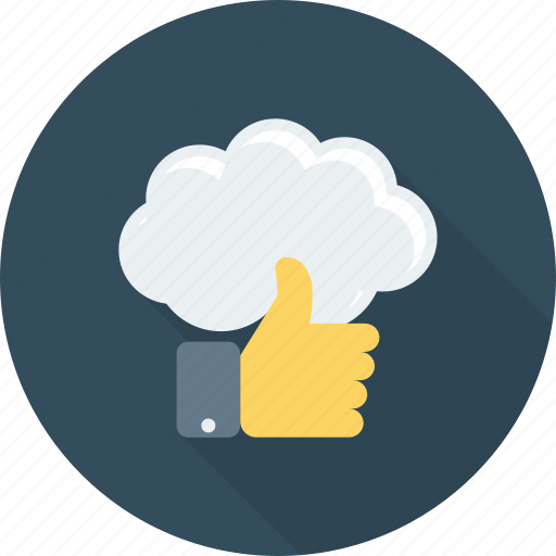 Cloud, computing, like, thumb, up icon - Download on Iconfinder