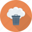 bin, cloud, delete, dustbin, recycle, trash, trashcan 
