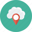 cloud, gps, location, map, navigation, pin