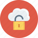 cloud, hosting, storage, unlock