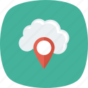 cloud, gps, map, mapping, navigation, pin