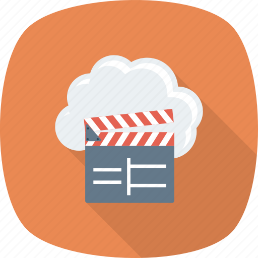 Cinema, clapper, cloud, entertnment icon - Download on Iconfinder