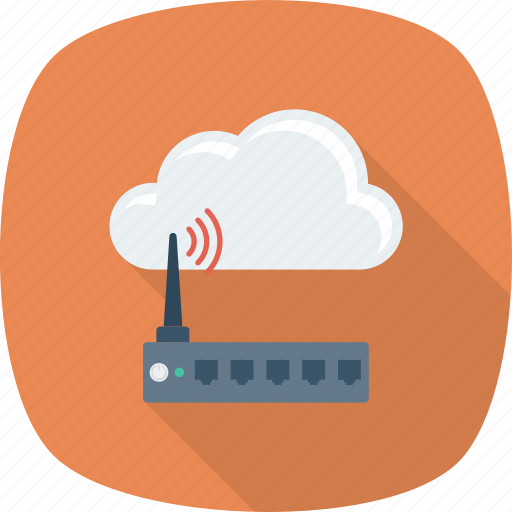 Cloud, computing, device, modem, router, wifi icon - Download on Iconfinder