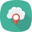 cloud, gps, location, map, navigation, pin