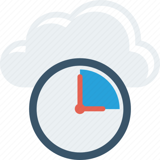 Clock, cloud, database, deadline, server, time, timer icon - Download on Iconfinder