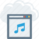 cloud, internet, music, note, player, weather, web