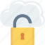 cloud, hosting, storage, unlock 