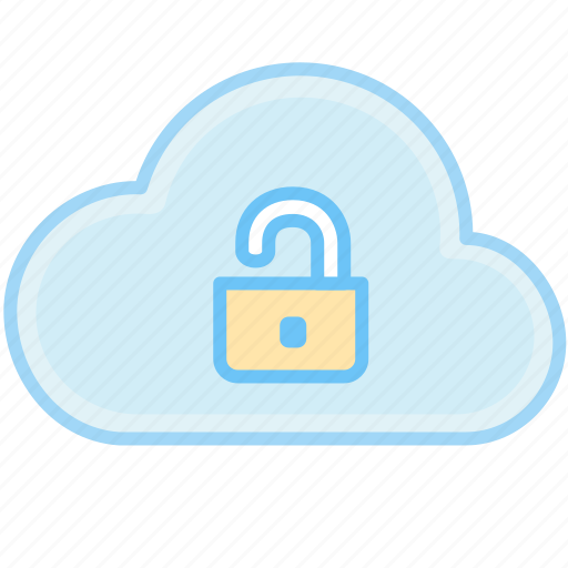 Cloud, lock, open, open lock, unlock, key icon - Download on Iconfinder