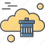 bin, cloud, computing, recycle 