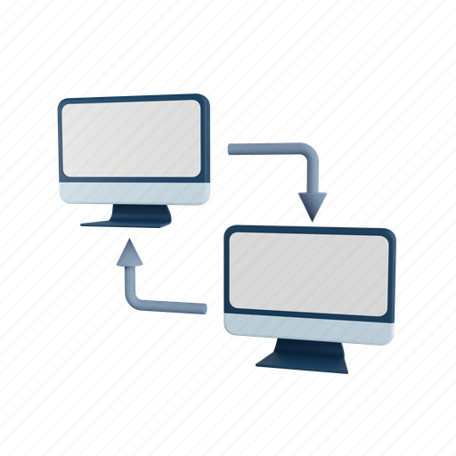 Computer, transfer, storage, message, connection, communication, device 3D illustration - Download on Iconfinder