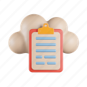 cloud, server, computing, internet, data, clipboard, report 