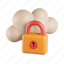 cloud, security, padlock, secure, safety, storage, lock 