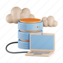 database, laptop, cloud, data, drive, storage, transfer 