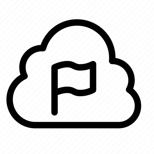 Cloud, database, flag, online, report, server, tag icon - Download on Iconfinder