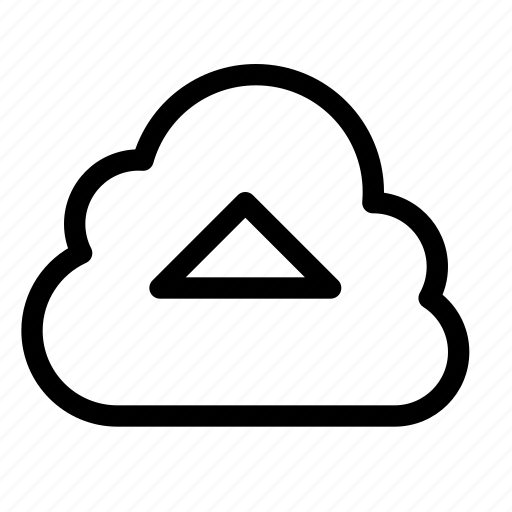 Cloud, top, triangle, up, upload, upward icon - Download on Iconfinder
