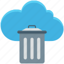 cloud trash, delete, dustbin, recycle bin, trashcan
