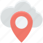 cloud computing, location pin, map pin, online map, online navigation 