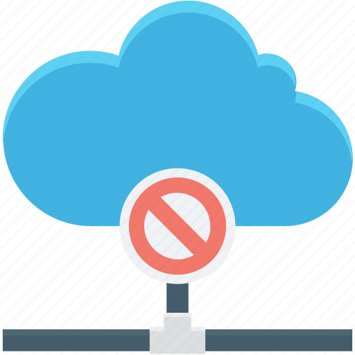 Block, cloud computing, error, error sign, warning icon - Download on Iconfinder