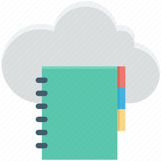 Cloud computing, cloud dairy, diary, jotter, jotter papers icon - Download on Iconfinder