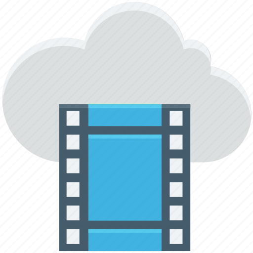 Cloud computing, cloud streaming, reel, video, video streaming icon - Download on Iconfinder