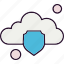 cloud, security, shield 