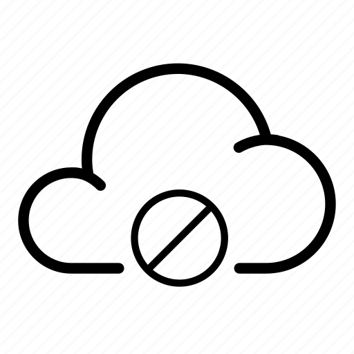 Block, cloud, deny, refuse, safe, security, storage icon - Download on Iconfinder