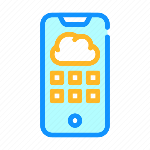Cloud, files, phone, security, service, storage icon - Download on Iconfinder