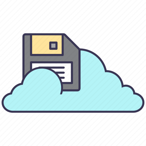 Cloud, data, floppy disk, internet, save, service, storage icon - Download on Iconfinder