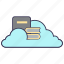 book, cloud, docs, information, library, service, storage 
