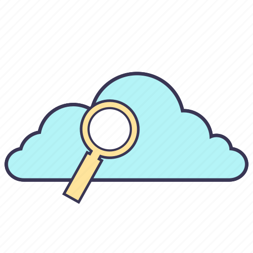 Cloud, data, internet, magnifier, search, service, storage icon - Download on Iconfinder