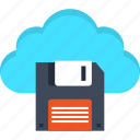 cloud, data, disk, floppy, internet, service, storage