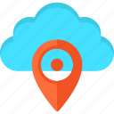 cloud, geo tag, gps, internet, pin, pointer, tracking