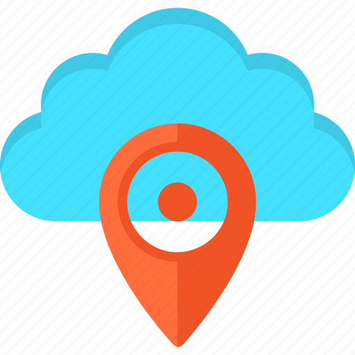 Cloud, geo tag, gps, internet, pin, pointer, tracking icon - Download on Iconfinder