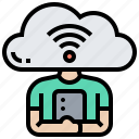 cloud, connection, online, signal, wireless
