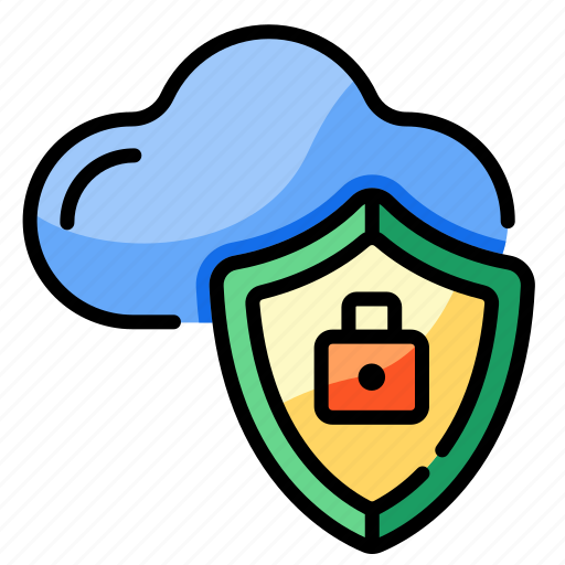 Cloud, security, protection, privacy, safety, shield, key lock icon - Download on Iconfinder