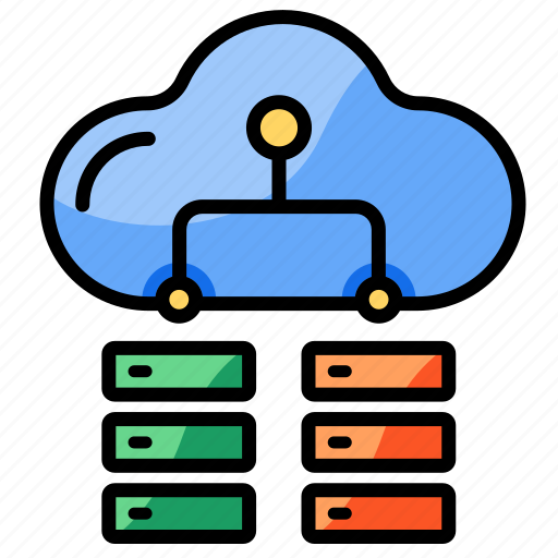 Cloud, server, network, database, storage, mainframe, organization icon - Download on Iconfinder