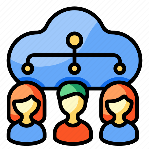 Cloud, sharing, people, team, connection, network, corporate icon - Download on Iconfinder