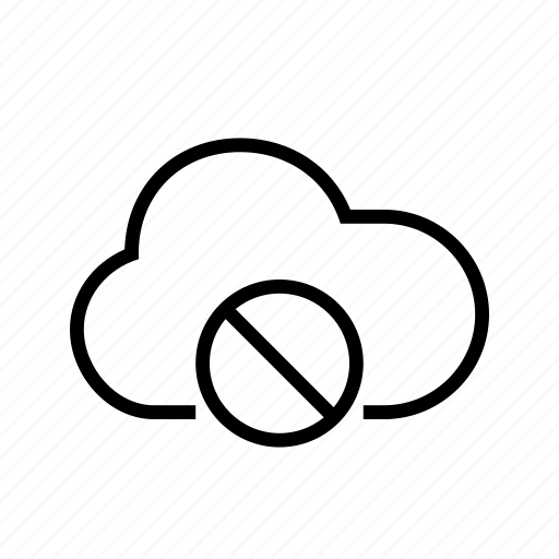Blocked, cloud, forbidden, hidden, none icon - Download on Iconfinder